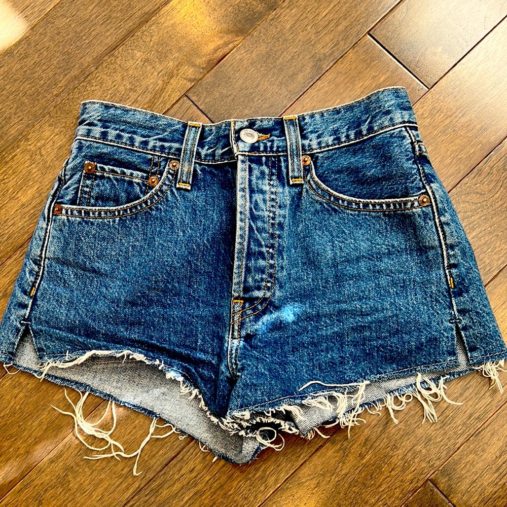 Redone denim shorts